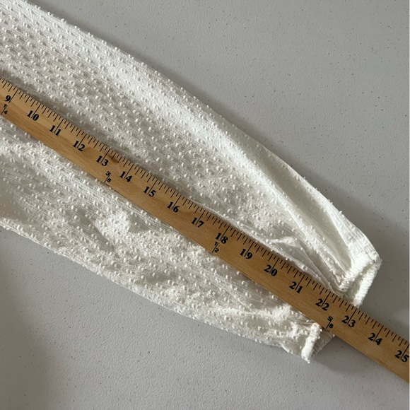 Lane Bryant Top Women's Peasant Blouse Cottagecore Bohemian Swiss Dots Ivory 16 - Picture 11 of 12